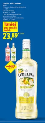 Wódka smakowa Lubelska Grejpfrutowa promocja w Lidl