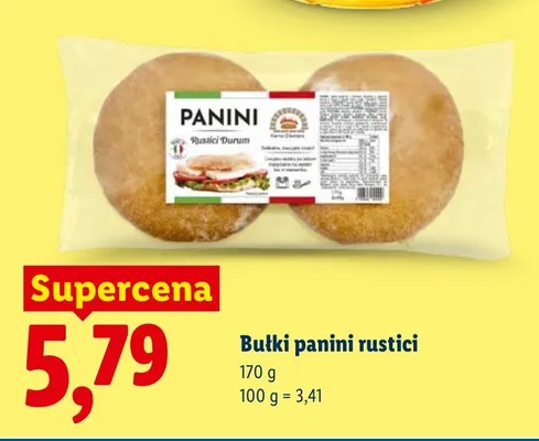 Bułki panini rustici promocja w Lidl