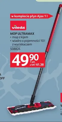 Zestaw mop Ultramax Vileda + płyn Ajax 1 l promocja w Selgros