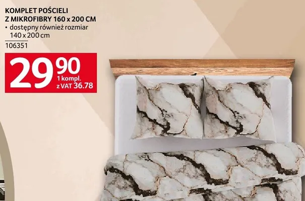 Komplet pościeli z mikrofibry 160x200 cm promocja w Selgros