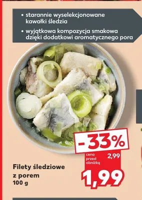 Filety śledziowe z porem promocja w Kaufland