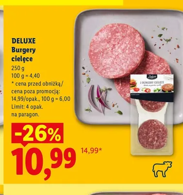 Burgery cielęce Deluxe promocja w Lidl