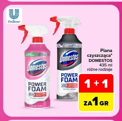 Piana czyszcząca Domestos Power Foam Arctic Fresh promocja w Carrefour Market