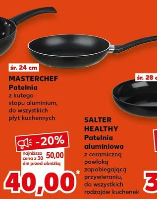 Patelnia aluminiowa z ceramiczną powłoką zapobiegającą przywieraniu, do wszystkich rodzajów kuchenek promocja w Kaufland