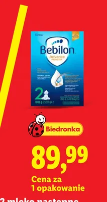 Mleko następne Bebilon Advance 2 po 6 m-cu Nutricia 2-pak 500 g promocja w Lidl