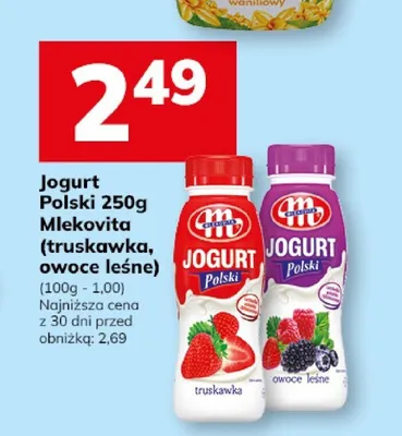 Jogurt Polski truskawkowy Mlekovita promocja w Hitpol