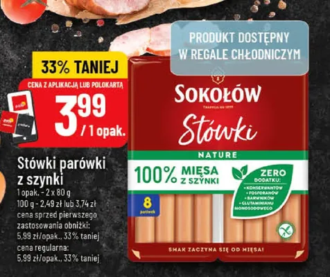 Stówki parówki z szynki promocja w POLOmarket