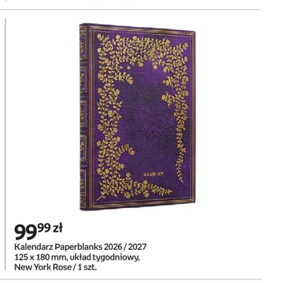 Kalendarz Paperblanks 2026/2027 New York Rose 125x180 mm promocja w Empik
