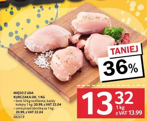 Mięso z uda kurczaka ok. 1 kg promocja w Selgros