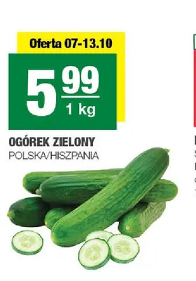 Ogórki zielone promocja w SPAR