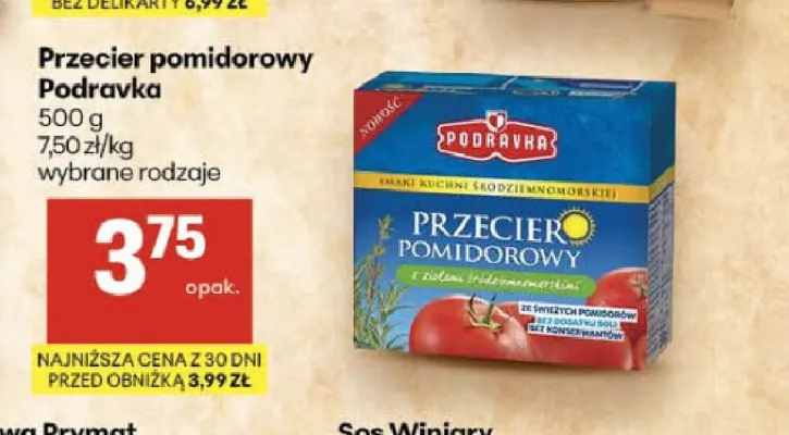 Przecier pomidorowy Podravka promocja w Delikatesy Centrum