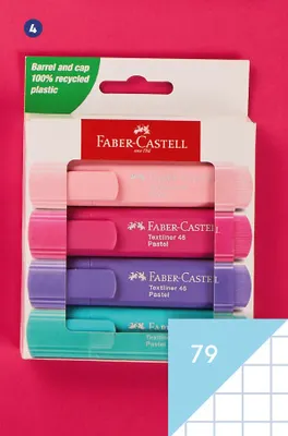 Zakreślacze Faber-Castell neonowe 4-pak promocja w Biedronka