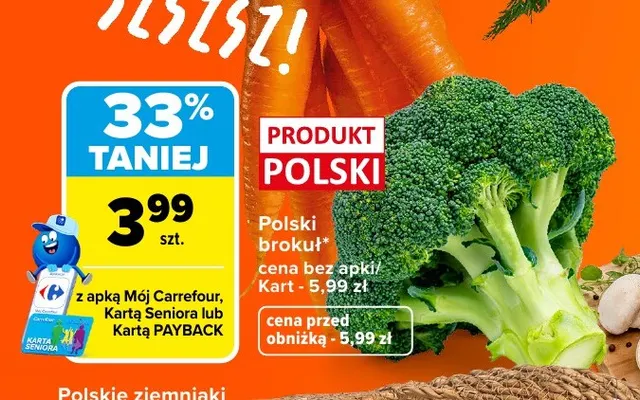 Brokuł polski promocja w Carrefour