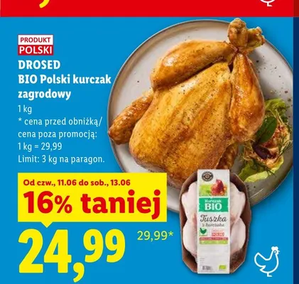 BIO Polski kurczak zagrodowy Drosed promocja w Lidl