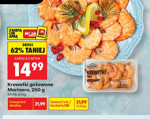 Krewetki gotowane Marinero promocja w Biedronka