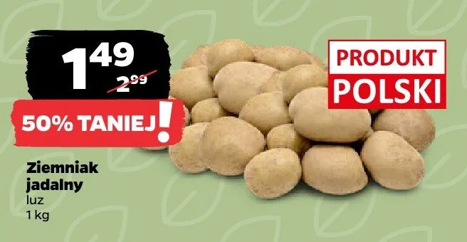 Ziemniak jadalny luz polski promocja w Netto