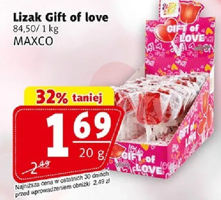 Lizak Gift of love promocja w Prim Market