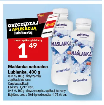 Maślanka naturalna Lubianka promocja w Twój Market