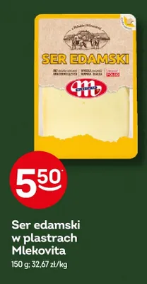 Ser edamski w plastrach Mlekovita promocja w Żabka