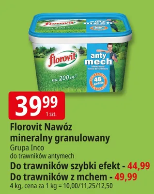 Nawóz mineralny granulowany Grupa Inco Florovit promocja w Leclerc
