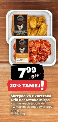 Skrzydełka z kurczaka w marynacie japońskiej Grill Bar Sztuka Mięsa promocja w Netto