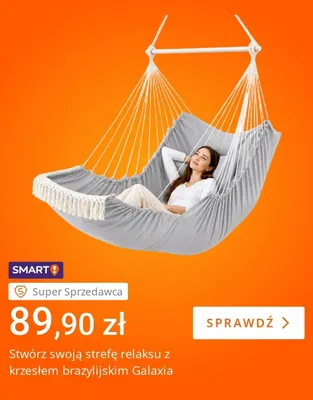 Krzesło brazylijskie Galaxia promocja w Allegro