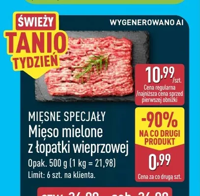 Mięso mielone z łopatki wieprzowej Mięsne Specjały promocja w Aldi