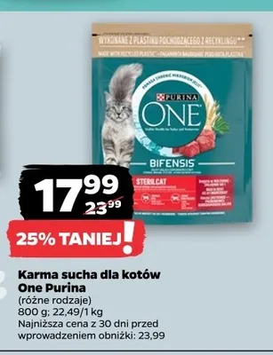 Karma sucha dla kotów One Purina Sterilcat promocja w Netto