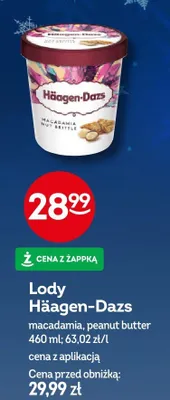 Lody macadamia, peanut butter promocja w Żabka