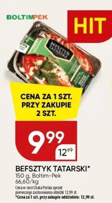 Befsztyk tatarski promocja w Chata Polska