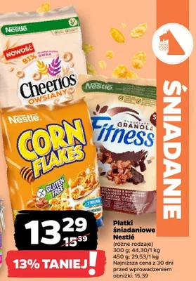 Płatki śniadaniowe różne rodzaje 300g, 500g promocja w Netto