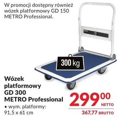 Wózek platformowy GD 300 METRO Professional promocja w Makro