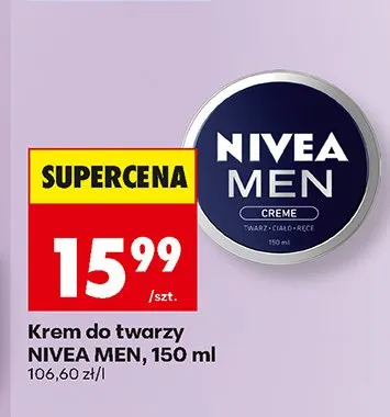 Krem do twarzy Nivea Men promocja w Biedronka