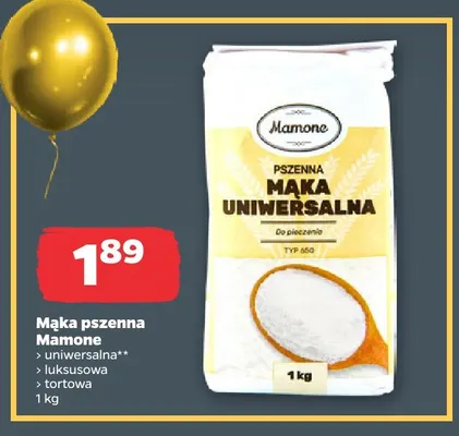 Mąka pszenna Mamone tortowa promocja w Netto