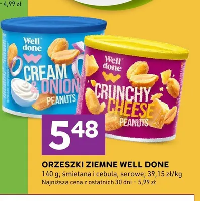 Orzeszki ziemne serowe Well Done promocja w Stokrotka