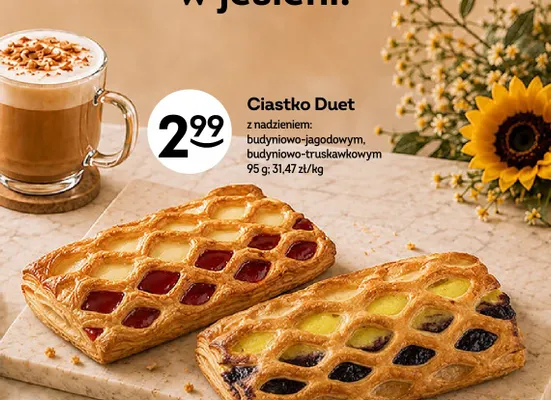Ciastko Duet z nadzieniem budyniowo-jagodowym promocja w Żabka