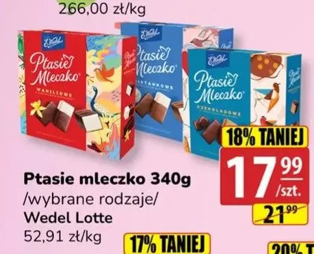 Ptasie mleczko Wedel śmietankowe promocja w API Market