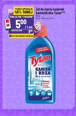 Żel do mycia łazienek Tytan Kamień i Rdza promocja w POLOmarket