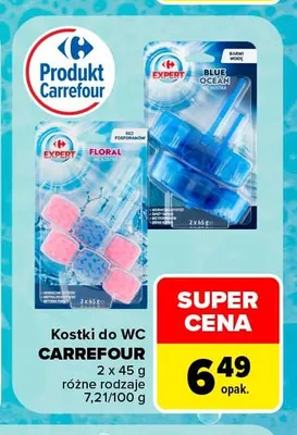 Kostki do WC Carrefour Expert Blue Ocean promocja w Carrefour Market