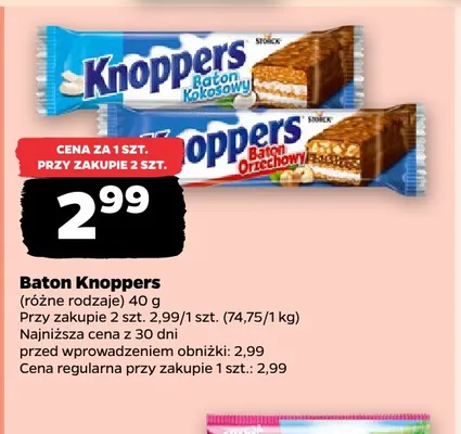 Baton Knoppers Kokosowy promocja w Netto