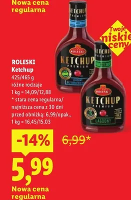 Ketchup Roleski Premium pikantny promocja w Lidl