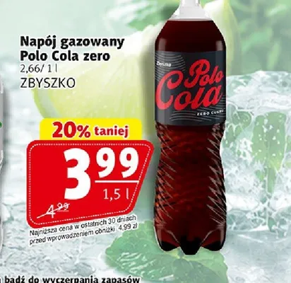 Napój gazowany Polo Cola zero Zbyszko promocja w Prim Market