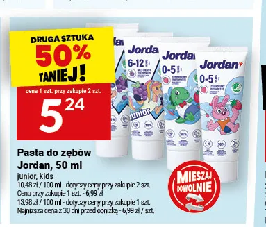 Pasta do zębów Jordan kids promocja w Twój Market