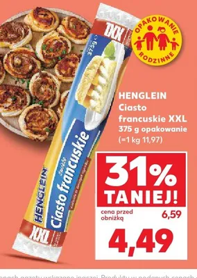 Ciasto francuskie XXL Henglein promocja w Kaufland