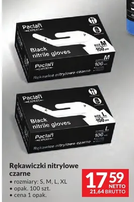 Rękawiczki nitrylowe czarne Paclan Expert promocja w Makro