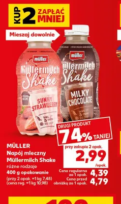 Napój mleczny Müllermilch Shake Milky Chocolate Müller promocja w Kaufland
