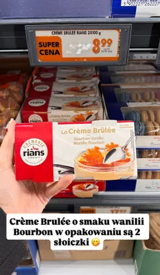 Crème Brulée Rians o smaku wanilii Bourbon promocja w Biedronka