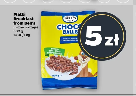 Płatki Choc Balls Breakfast from Bell's promocja w Netto
