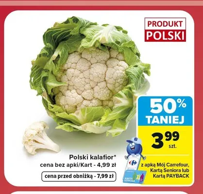 Kalafior polski promocja w Carrefour