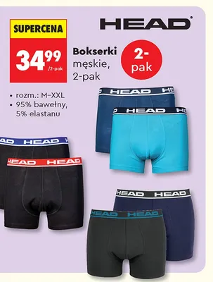Bokserki męskie Head 2-pak promocja w Biedronka